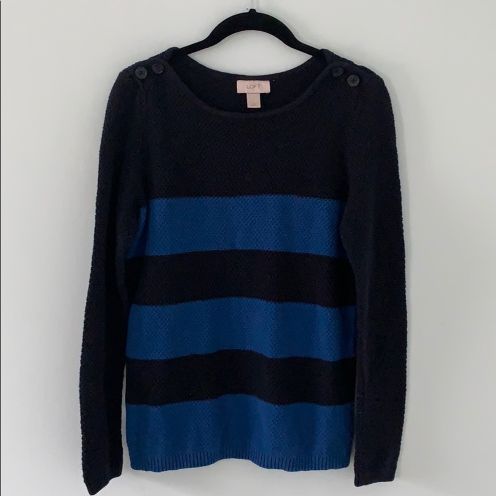 Loft Striped Boatneck Sweater